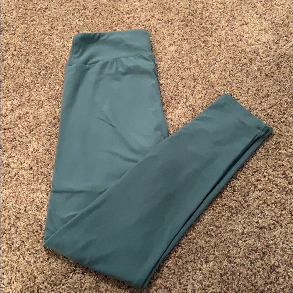LulaRoe Olive Green Leggings One Size Soft Long